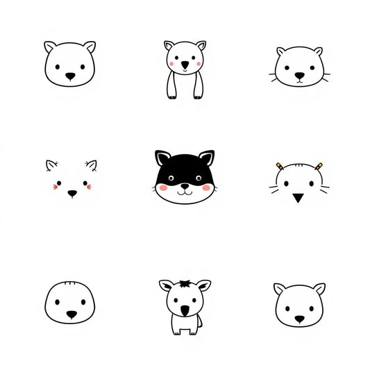 Black and White Line Art